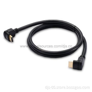 High-speed both Side Right Angle HDMI Cable, Supports 1,080 Pixels Resolution